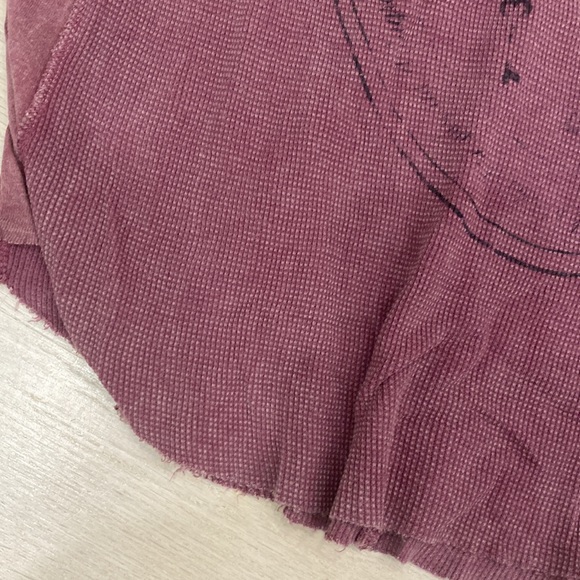 Project Social T - Pink Waffle Long Sleeve Shirt - Small - Picture 2 of 5